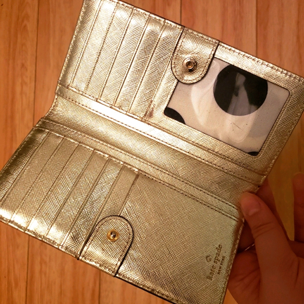 Late Spade gold wallet